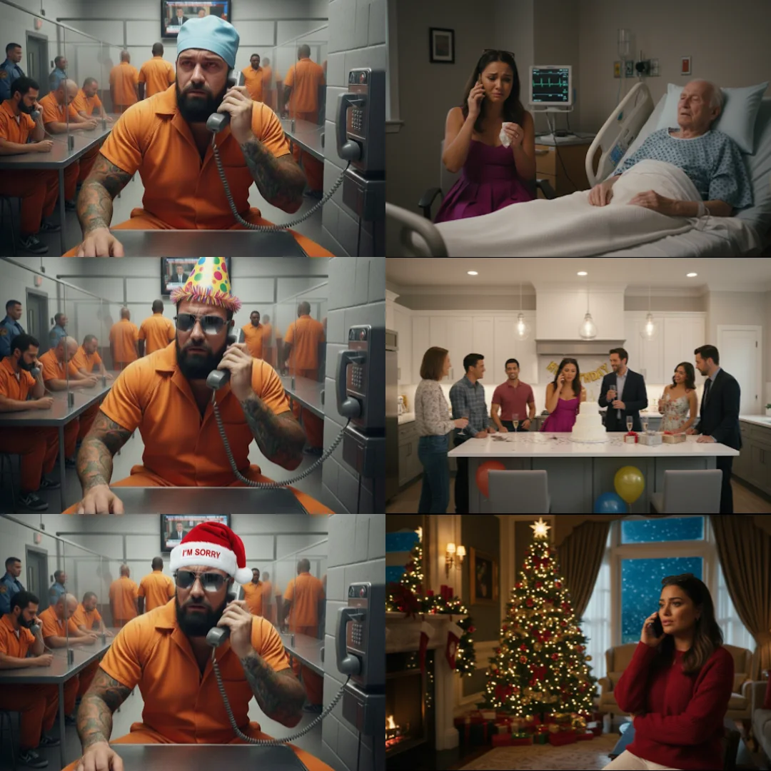 Artwork showing missed Christmases, birthdays, and family loss