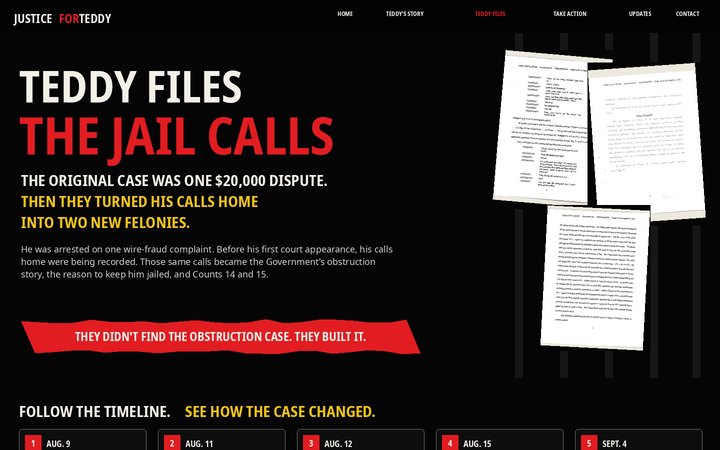 THE JAIL CALLS / OBSTRUCTION Teddy Files design preview